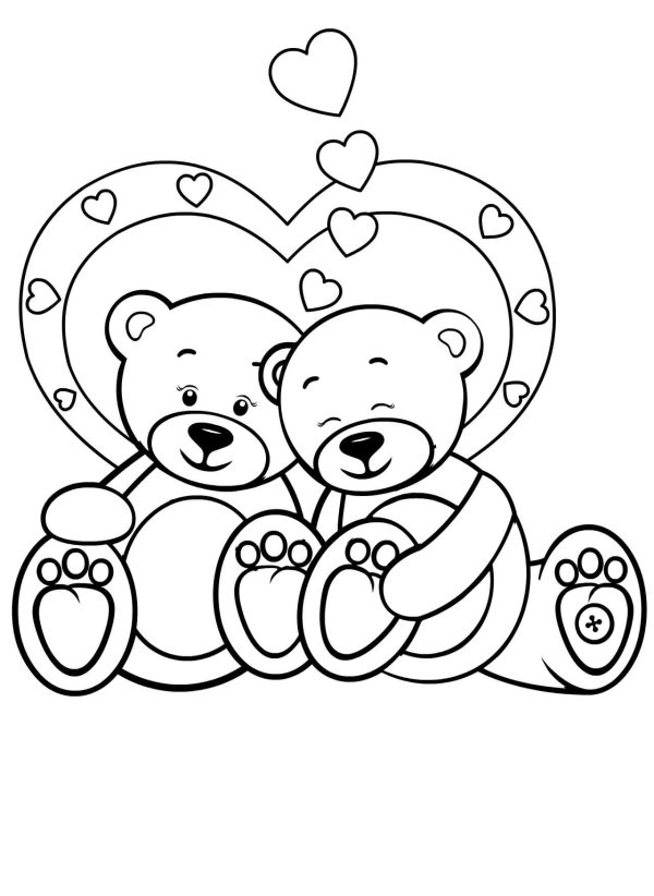 Two Teddy Bear In Valentine