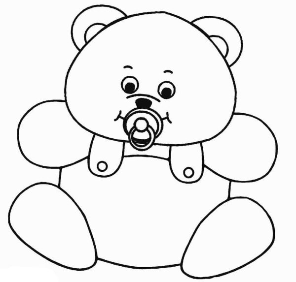 Baby Teddy Bear With Pacifier