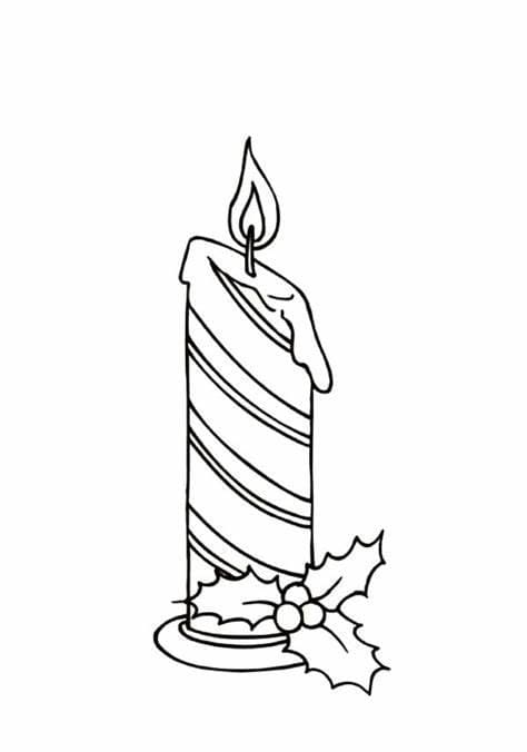 Basic Candle With Leaf