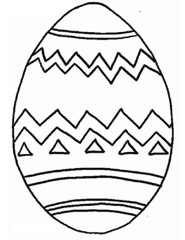 Print Easter Egg Image Outline