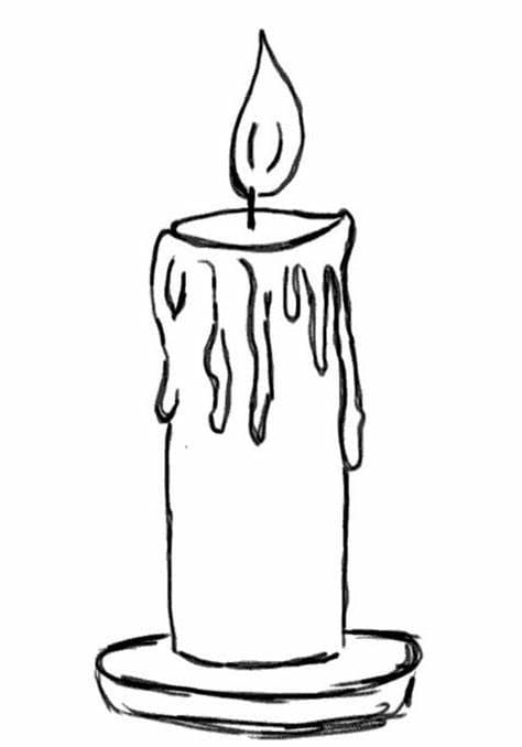 Simple Drawing Candle