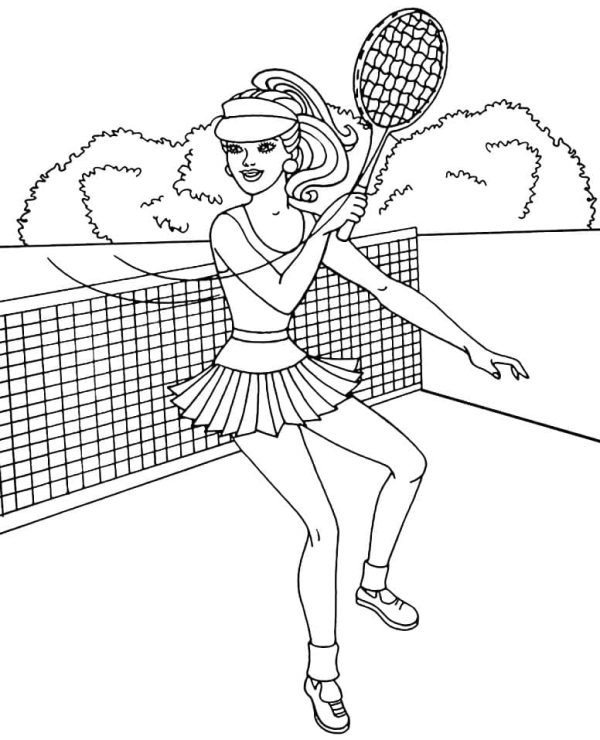 Barbie is Playing Tennis