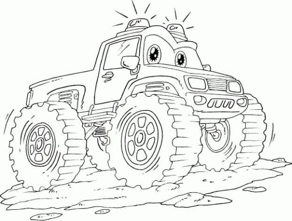 Cartoon Monster Truck Printable