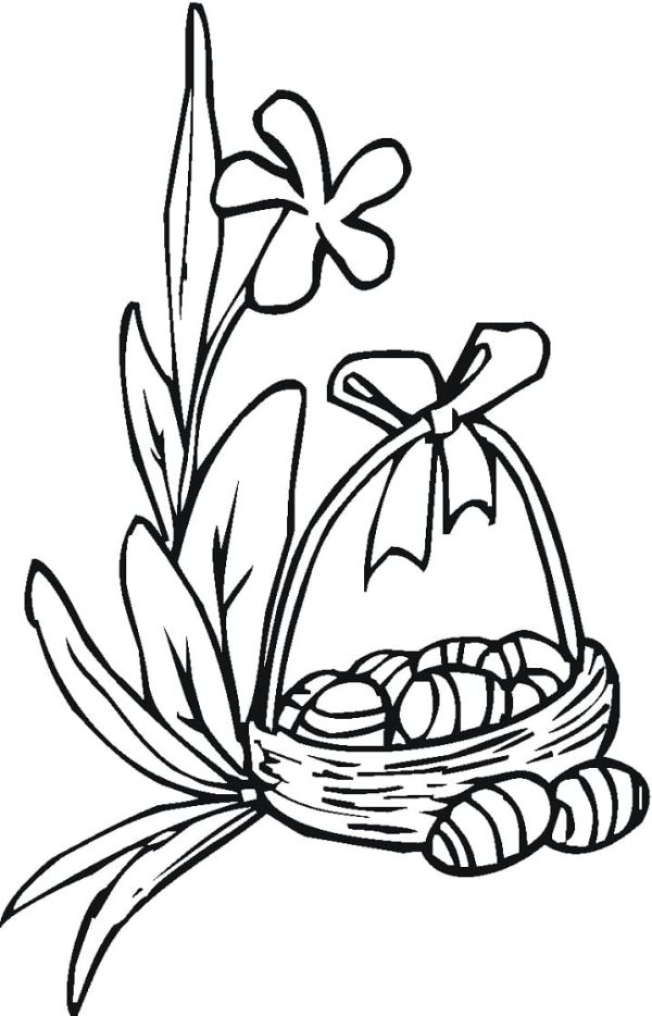 Easter Basket with Flower