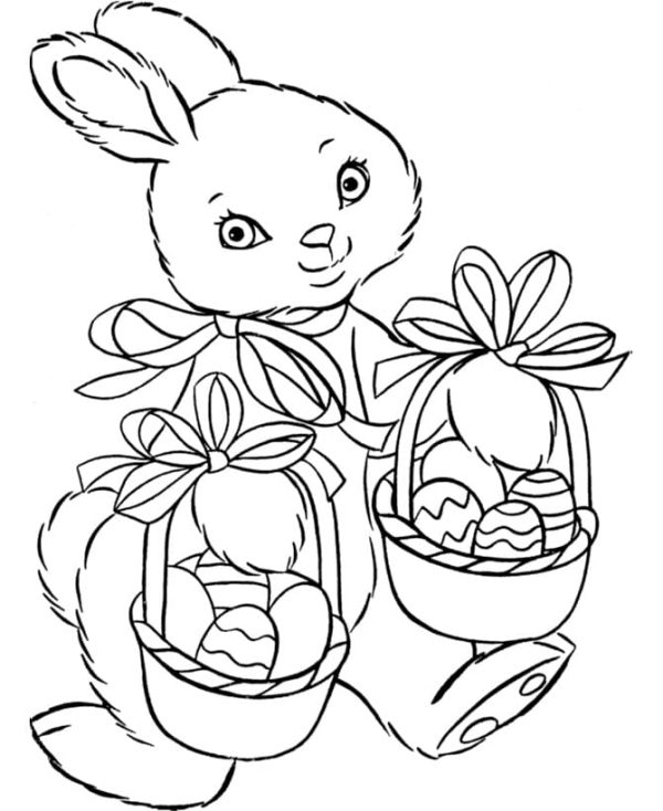 Easyer Rabbit with Easter Basket
