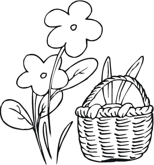 Flowers and Easter Basket