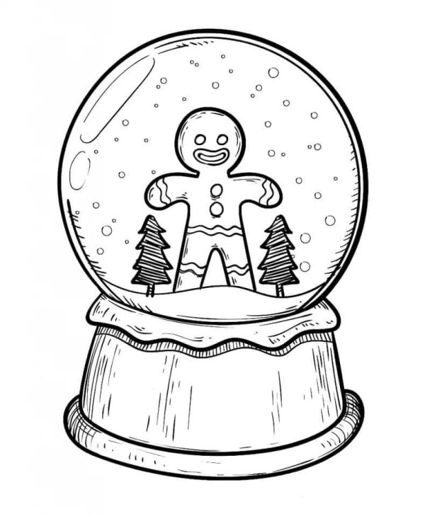Gingerbread Man in Snow Globe