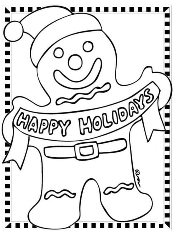 Happy Holidays Gingerbread Man