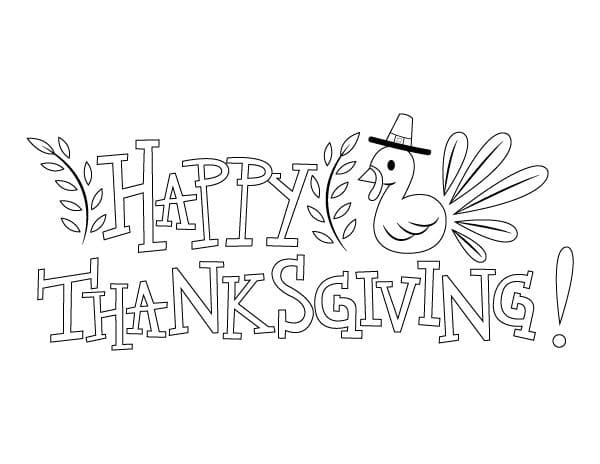 Happy Thanksgiving Printable For Kids