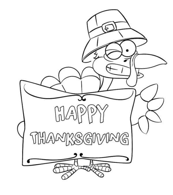 Happy Thanksgiving with Funny Turkey