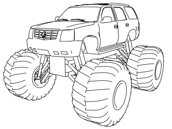Printable Awesome Monster Truck