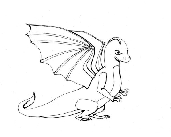 Printable Funny Dragon
