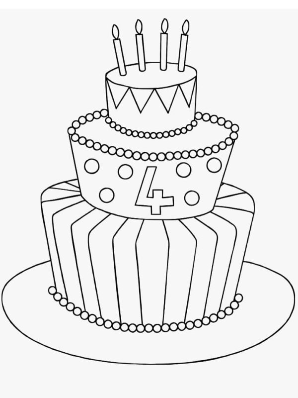 Printable Happy Birthday Cake