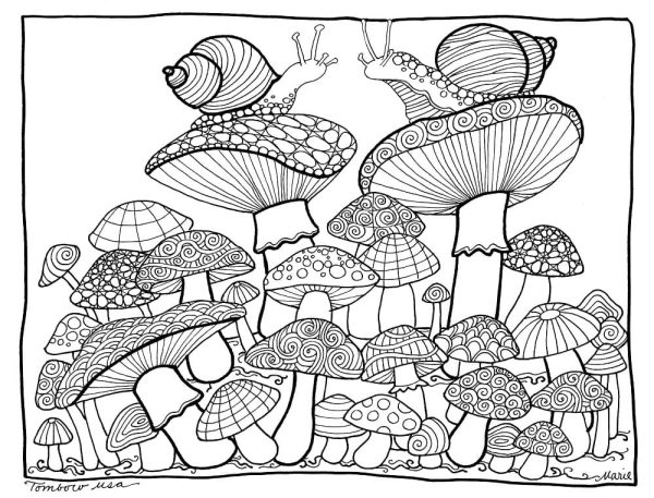 Printable Mushrooms for Adults