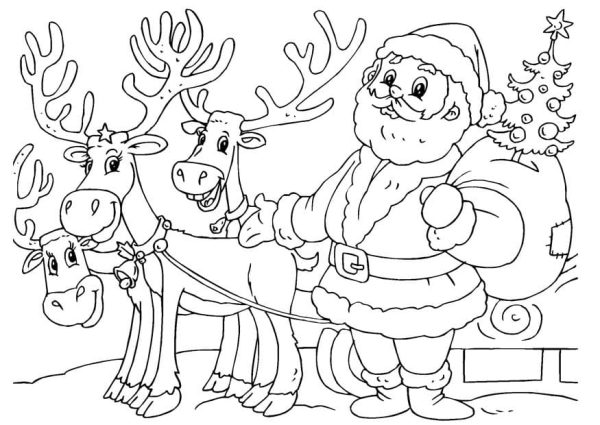 Santa Claus and Reindeers