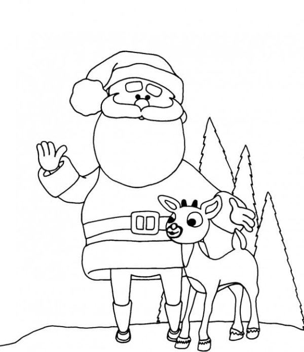 Santa Claus and Rudolph