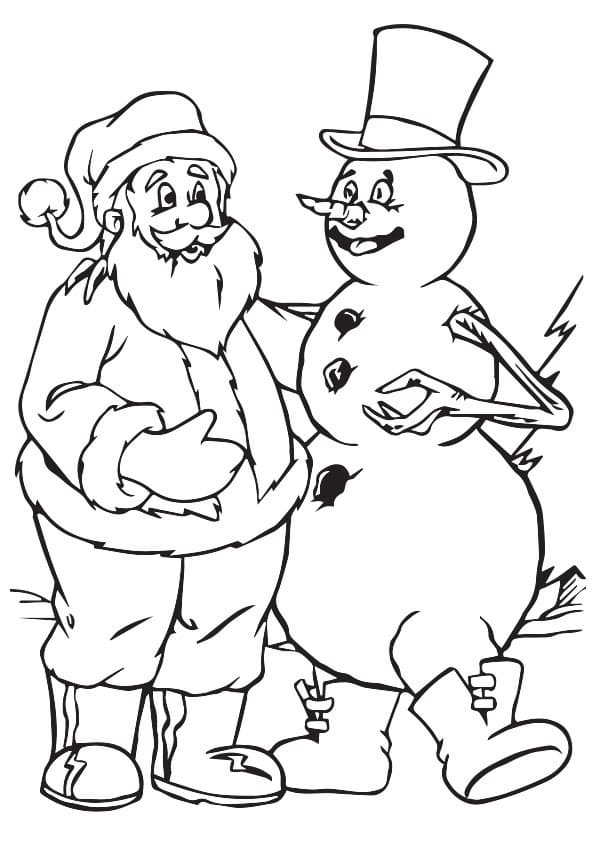 Santa Claus and Snowman