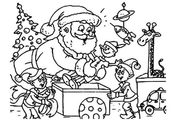 Santa Claus with Elves