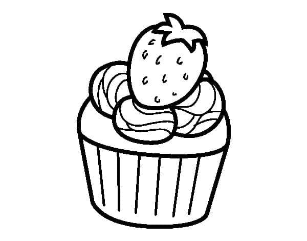 Cupcake with a Strawberry