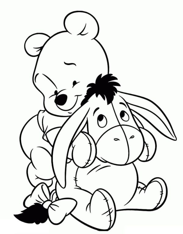 Cute Winnie the Pooh and Eeyore