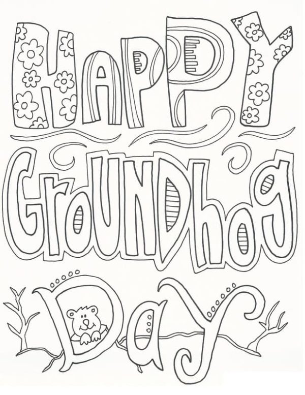 Happy Groundhog Day Free Printable
