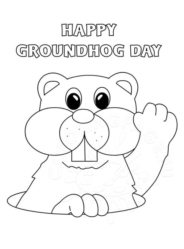 Happy Groundhog Day Printable For Kids