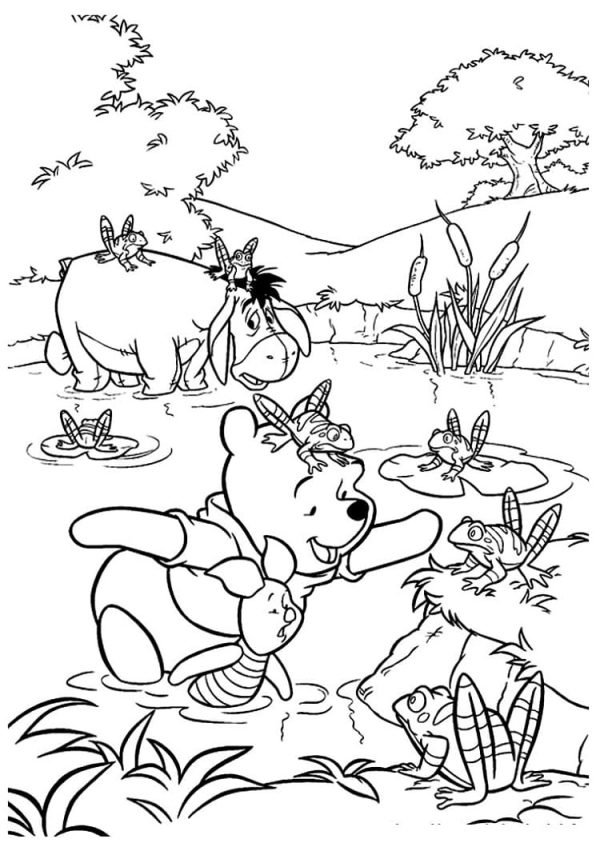 Pooh and Frogs