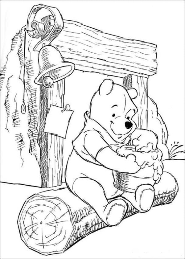 Pooh with Honey Jar