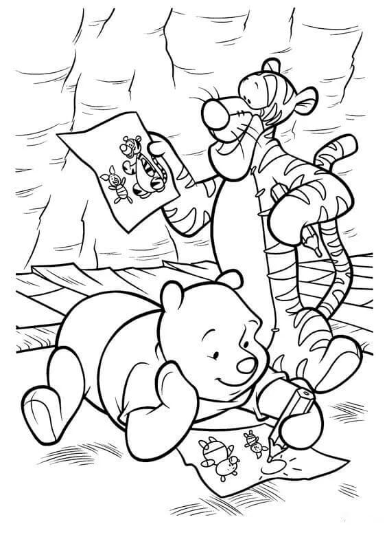 Pooh with Tigger