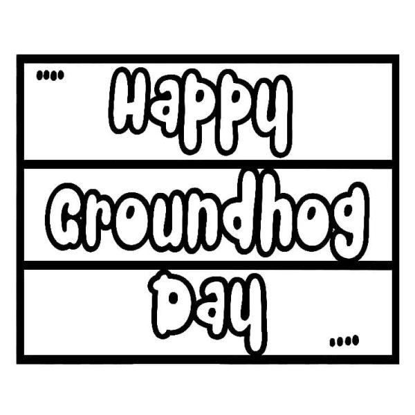 Printable Groundhog Day