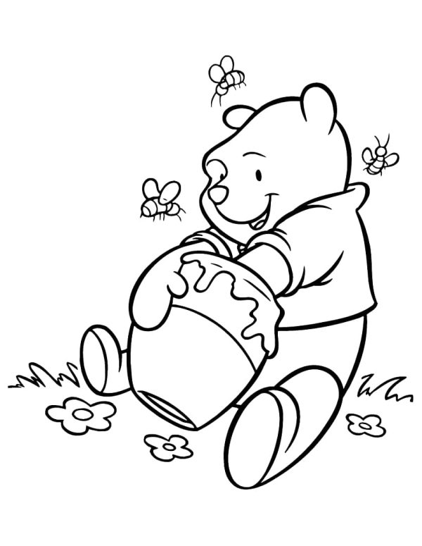 Winnie the Pooh with Honey Jar