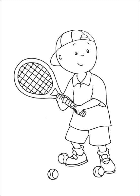 Caillou is Playing Tennis