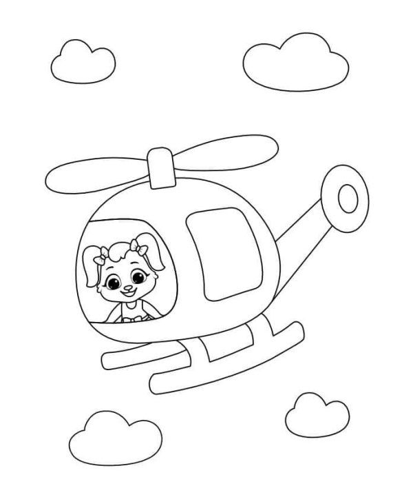 Cute Puppy in Helicopter