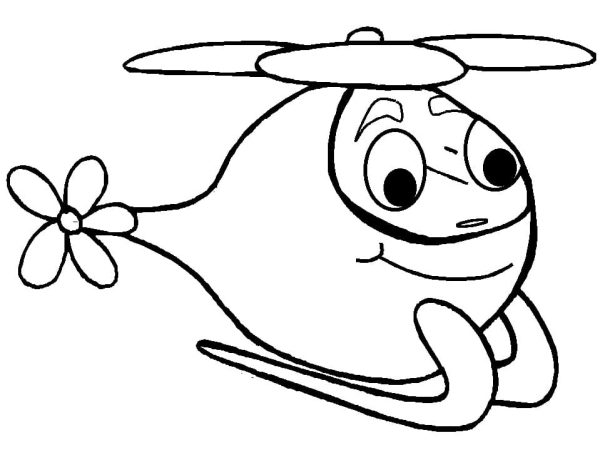 Printable Cartoon Helicopter