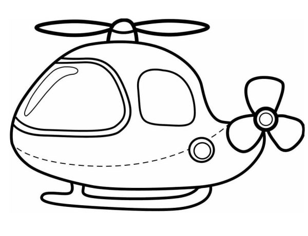 Printable Cute Helicopter