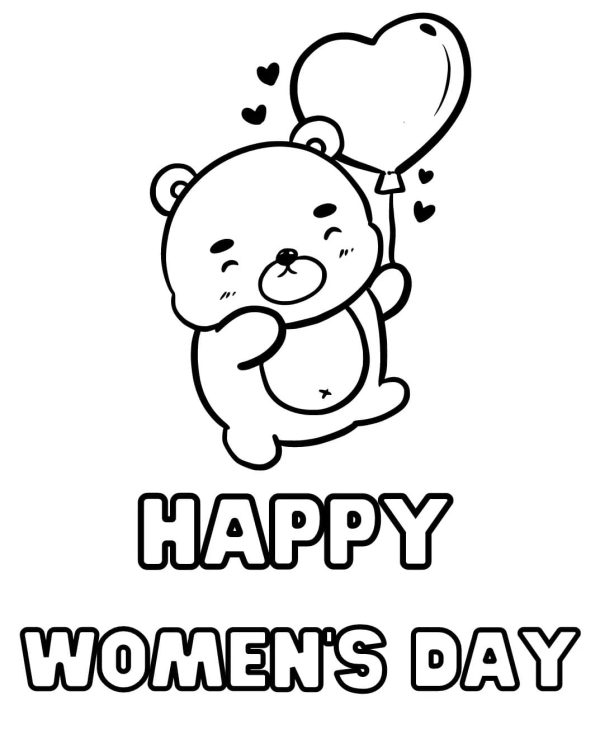 Happy Women’s Day with Teddy Bear