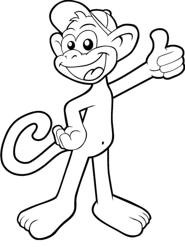 Printable Cartoon Monkey