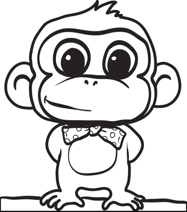 Printable Cute Monkey