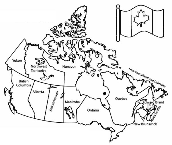 Free Printable Printable Map of Canada