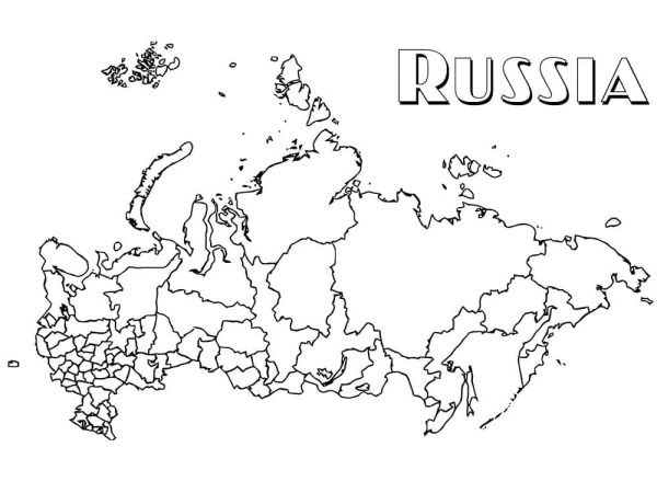 Map of Russia Printable