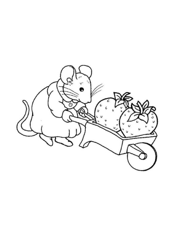 Mouse and Strawberries