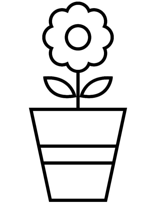 Printable Easy Flower Pot