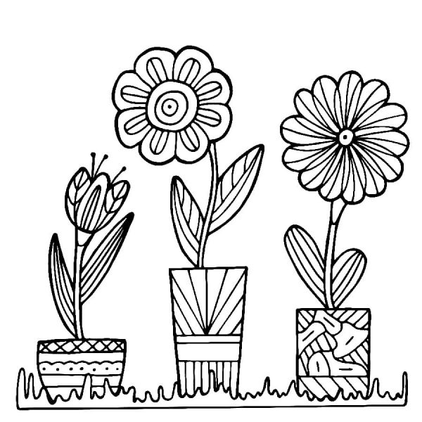 Printable Flower Pots