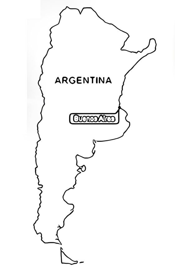 Printable Map of Argentina
