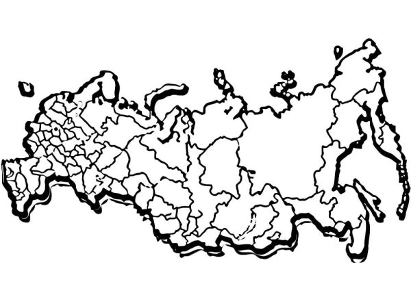 Printable Map of Russia