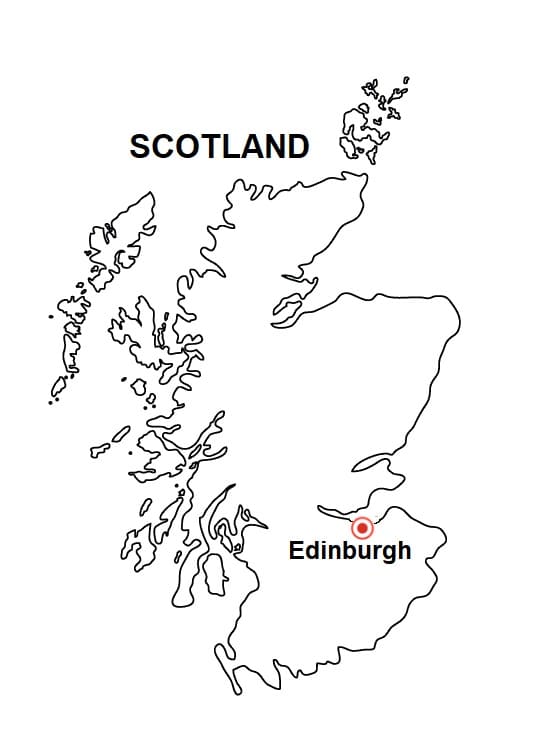 Printable Map of Scotland