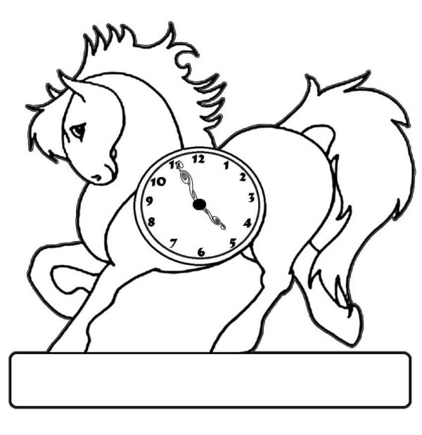 Vintage Horse Clock