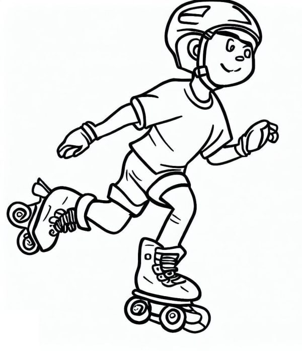 A Boy on Roller Skates