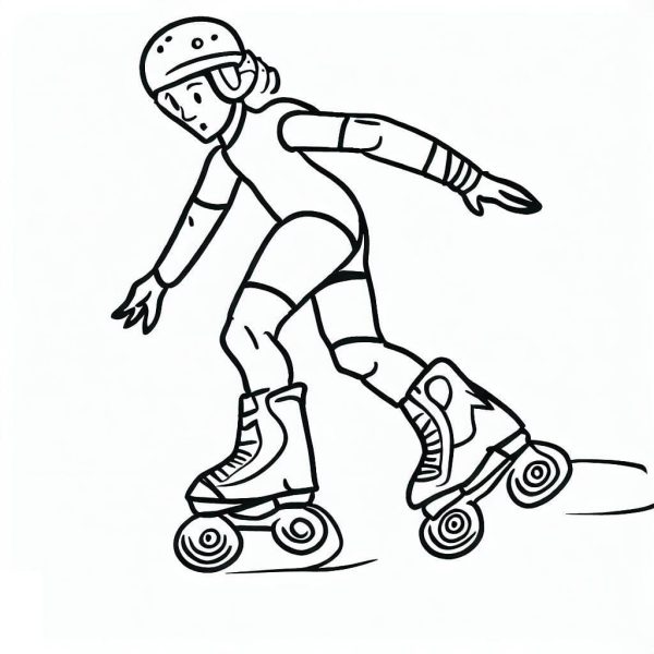 A Girl on Roller Skates