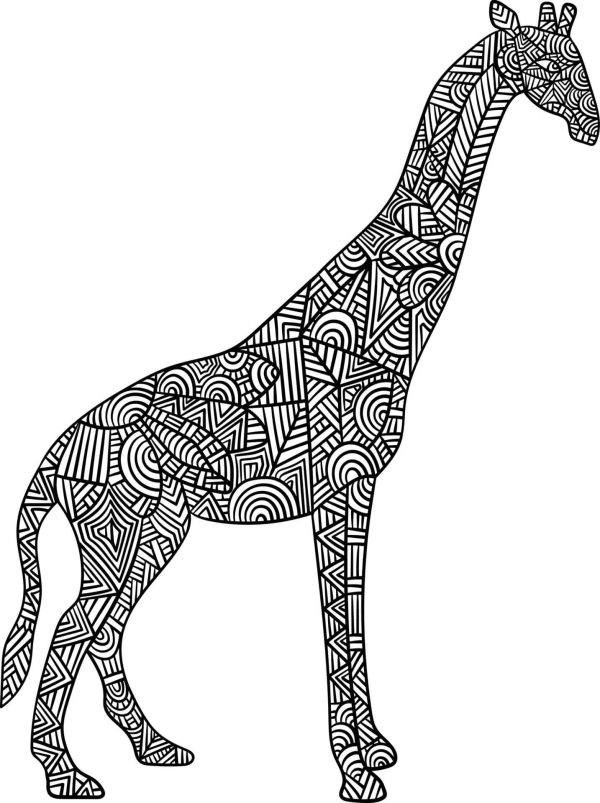 Amazing Giraffe Mandala